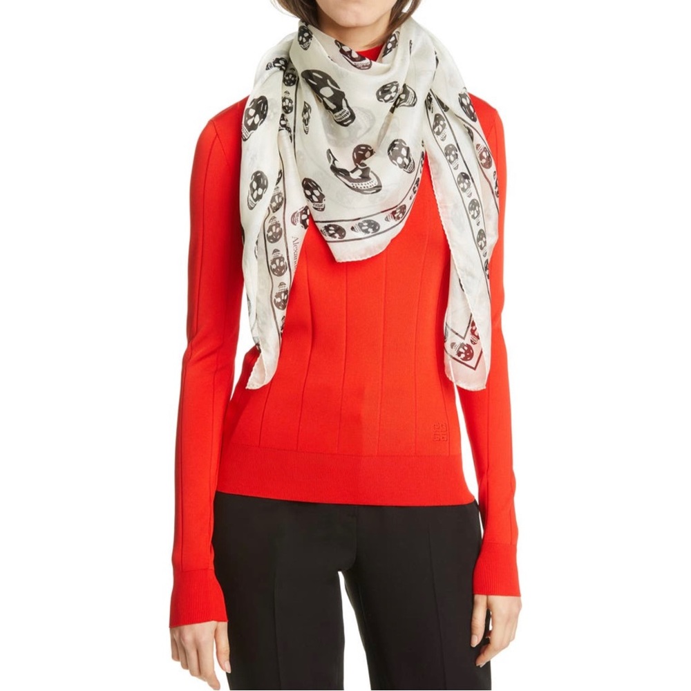 Alexander McQueen Silk Skull Scarf
